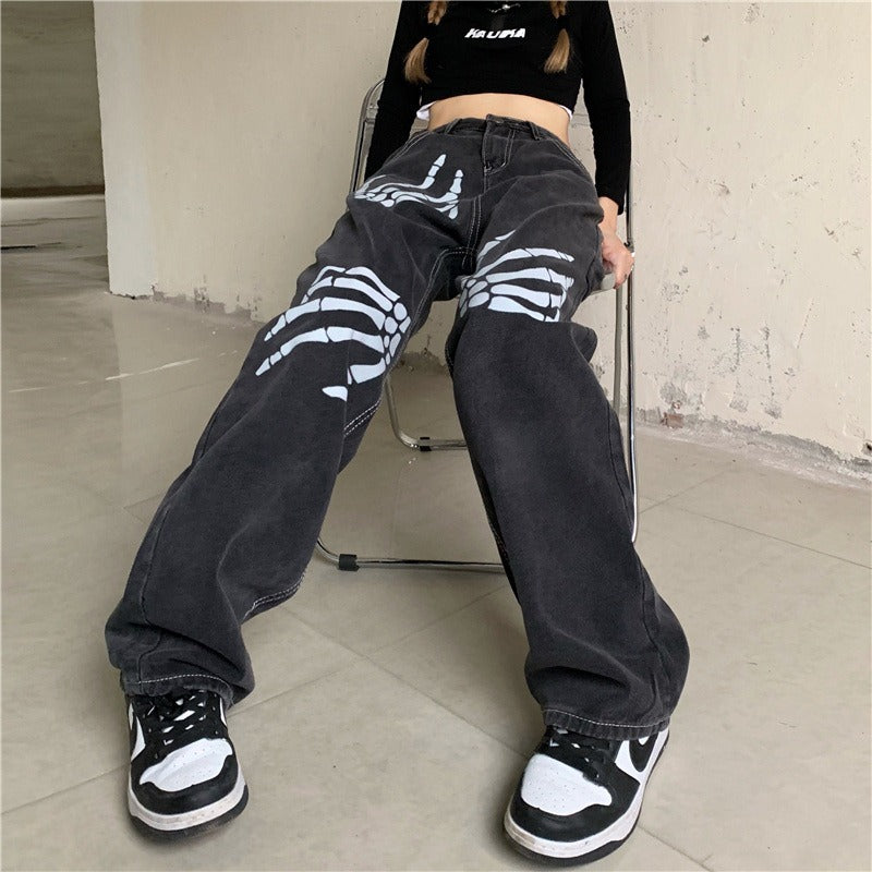 Trendy High-Waisted Wide-Leg Jeans for Women
