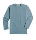 Fioboc T-Shirts Long Sleeve Polo Shirts for Men Modal Blend Heavy Cotton T Shirts Long Sleeve Tee Slate_Blue 4XL