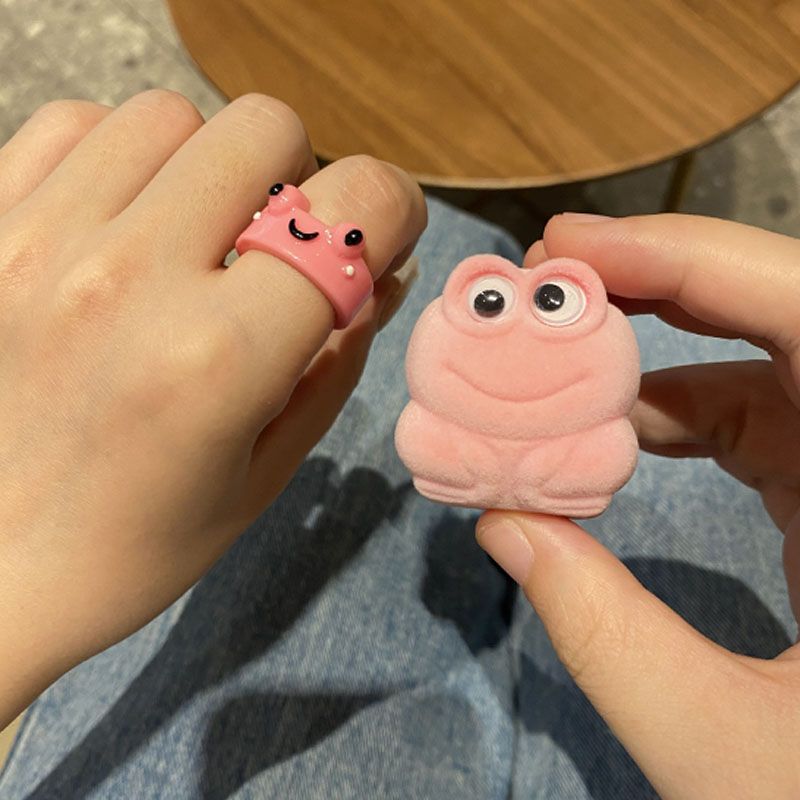 Cute Simple Boyfriend Lonely Frog Ring