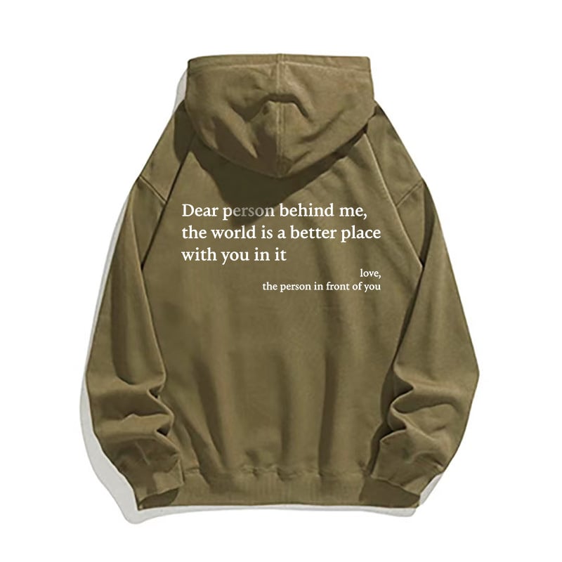 Printed Drawstring Hoodie with Kangaroo Pocket