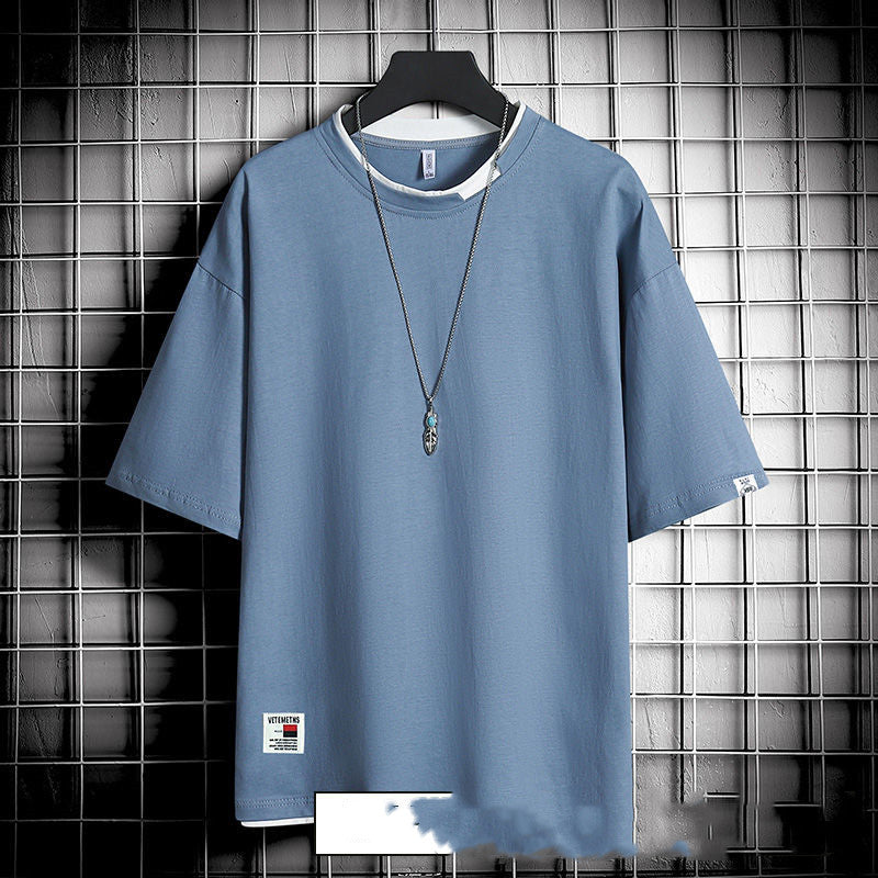 Men's Summer Loose Fit Short Sleeve T-Shirt 2020