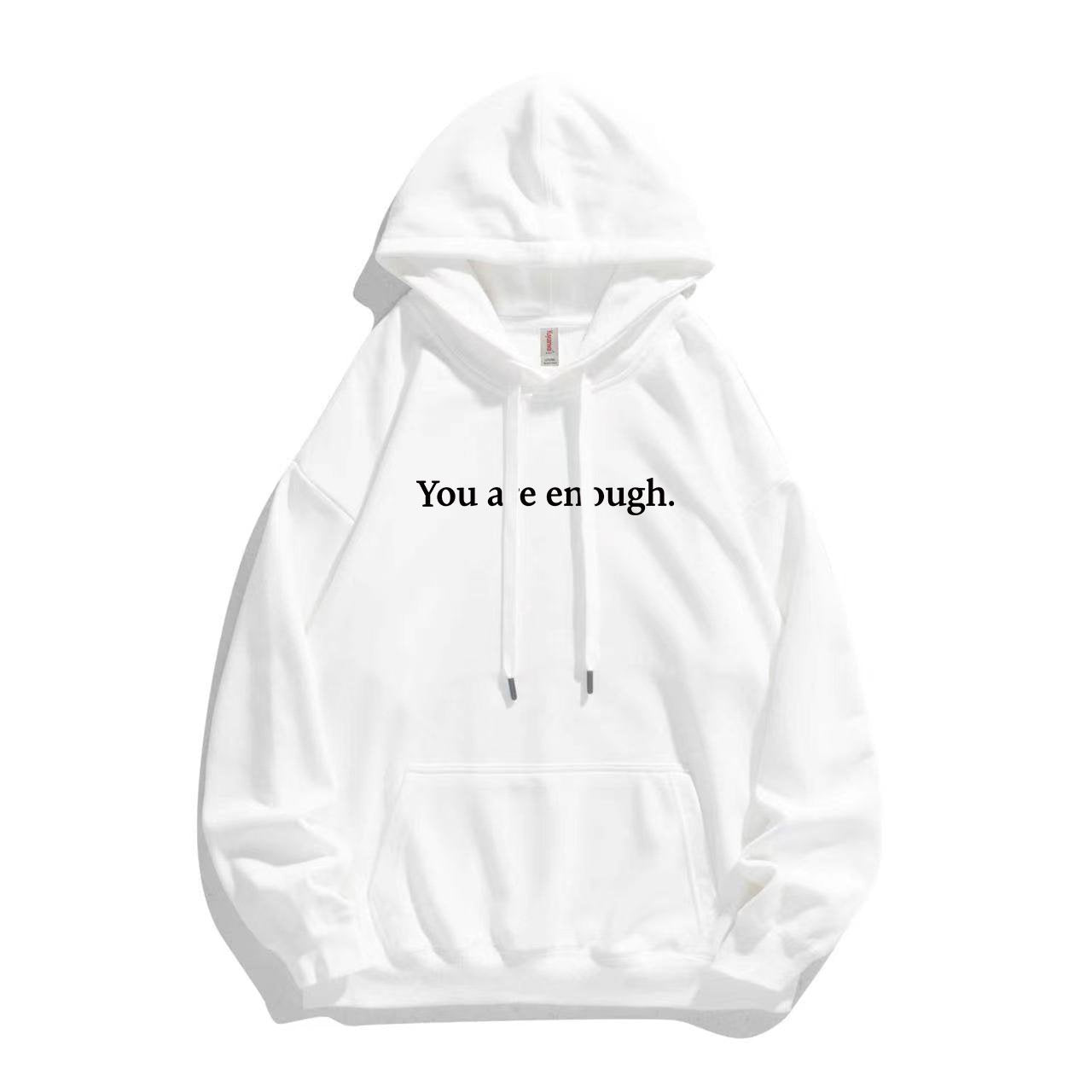 Kangaroo Pocket Printed Drawstring Hoodie