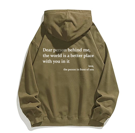 Printed Drawstring Hoodie with Kangaroo Pocket