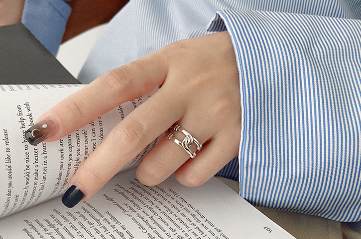 Open Ring, Cross Ring, Chain Ring Set