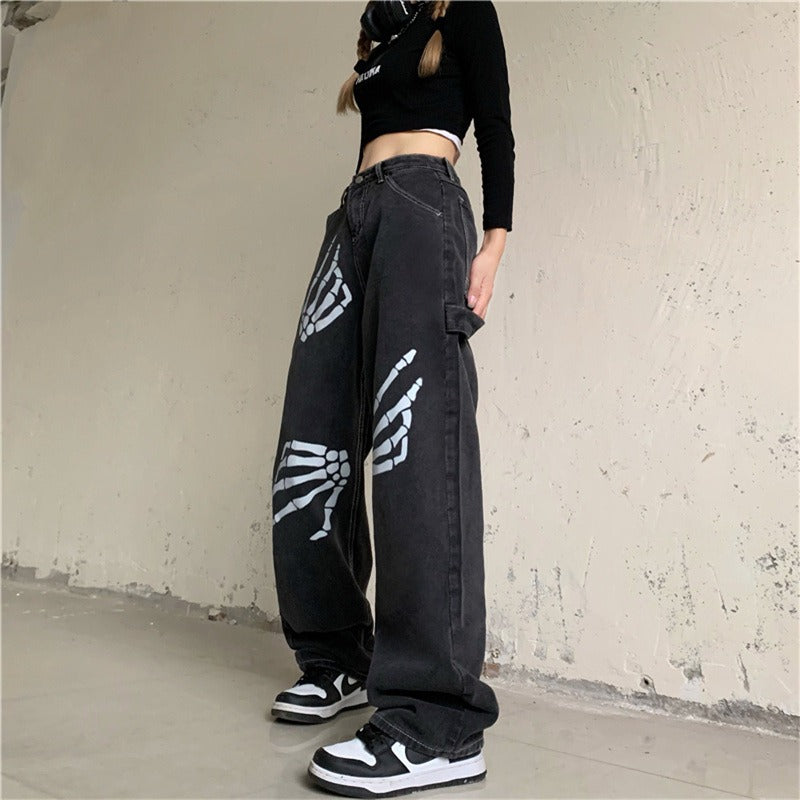 Trendy High-Waisted Wide-Leg Jeans for Women