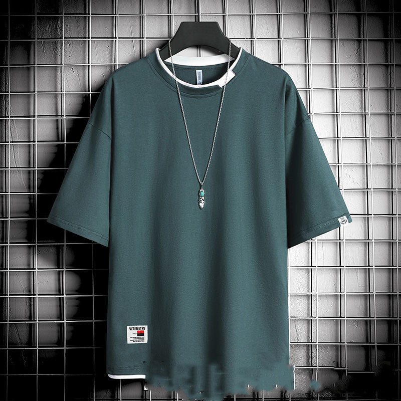 Men's Summer Loose Fit Short Sleeve T-Shirt 2020