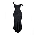 Pleated Jacquard French Lace Dress