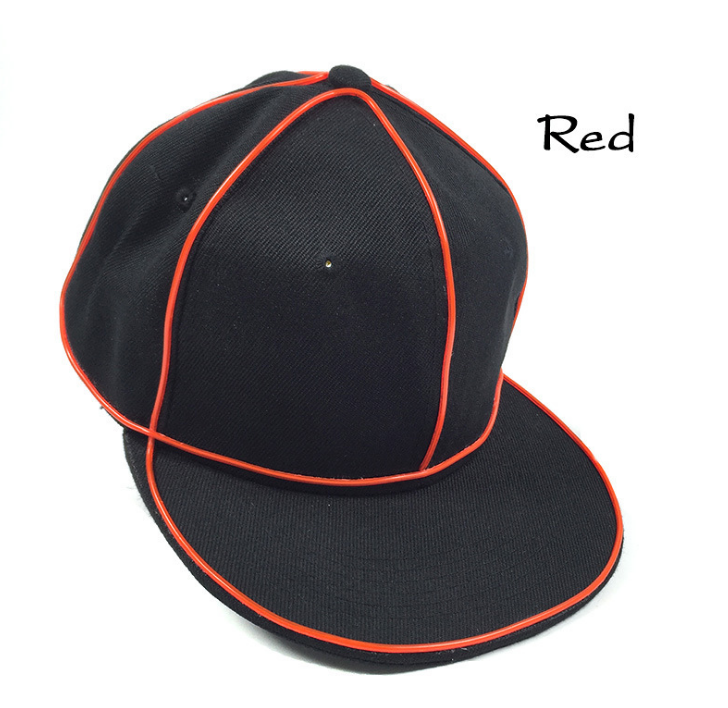 LED Glow Baseball Cap - Fluorescent Hip Hop Hat
