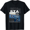 AZWPBQGY Sza Music Mens Cotton T Shirts Round Neck Soft Funny Short Sleeve T-Shirt for Sports Leisure Party X-Large Style 76