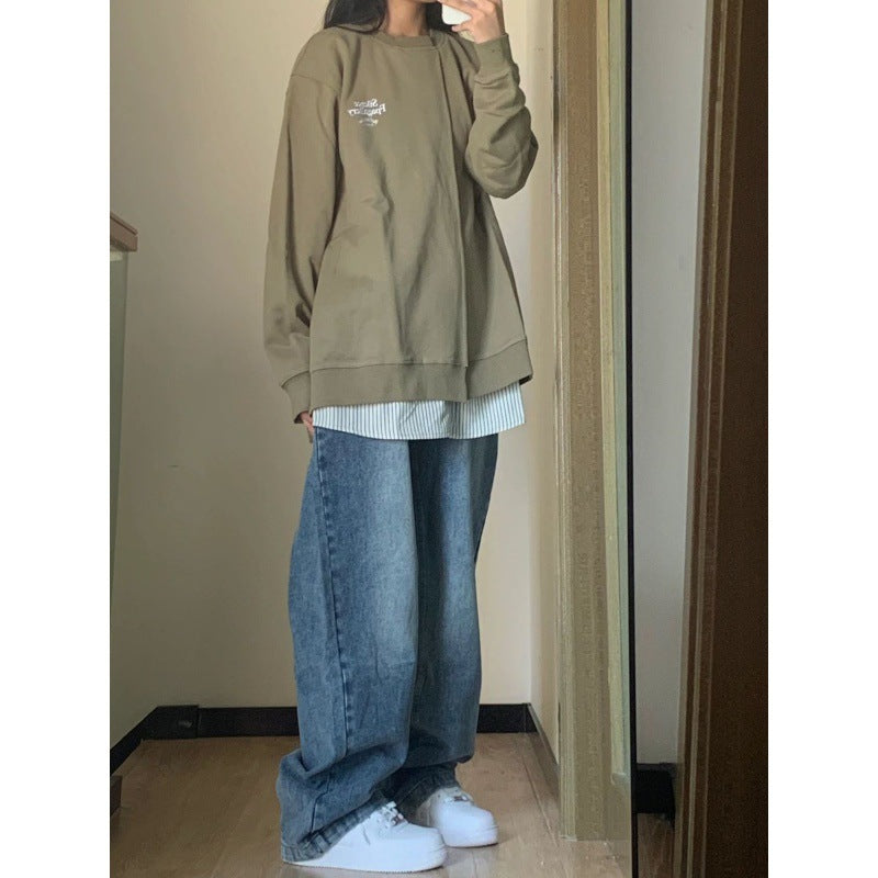 High-Waisted Loose-Fit Wide-Leg Jeans for Women