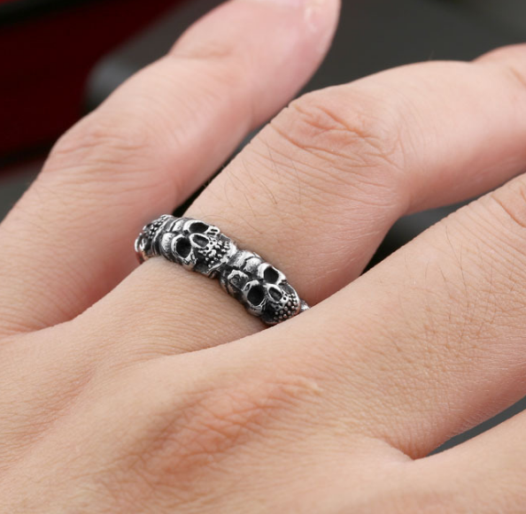 Stainless Steel Skull Ring for Men - Unique Design