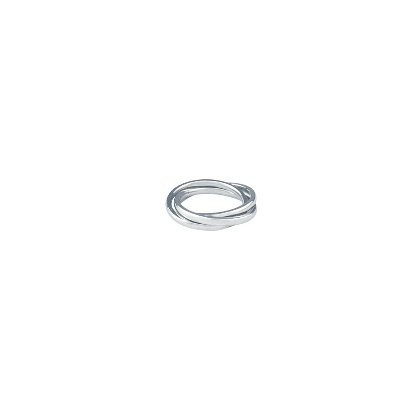 Street Style Three-Ring Interlocking Ring