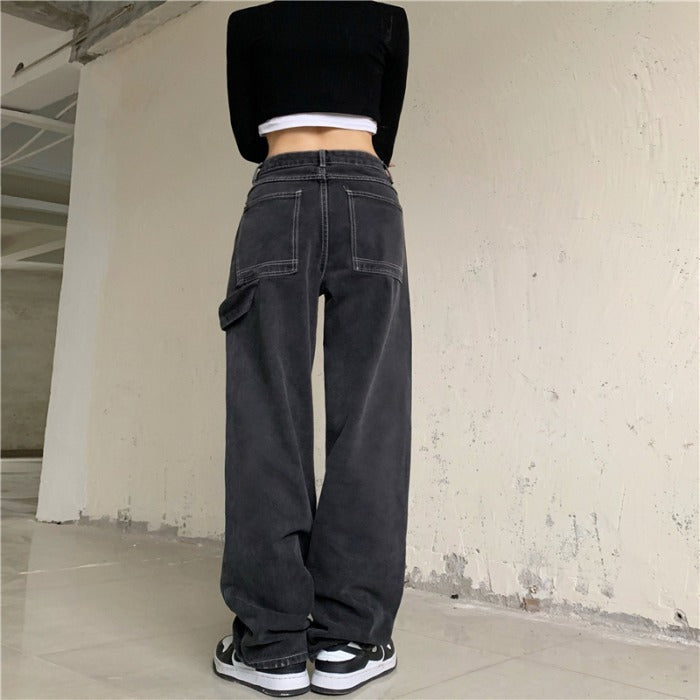 Trendy High-Waisted Wide-Leg Jeans for Women