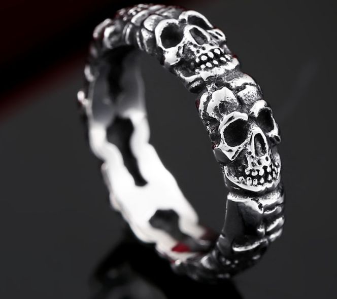 Stainless Steel Skull Ring for Men - Unique Design