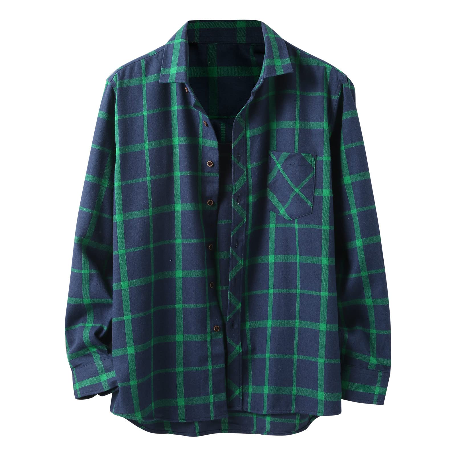 Mens Long Sleeve Button Down Shirts Wrinkle Free Plaid Button up Shirts for Men Long Sleeve snap Shirts for Men 4XL Tall Long Sleeve Shirts for Men Work Gray Men t-Shirts