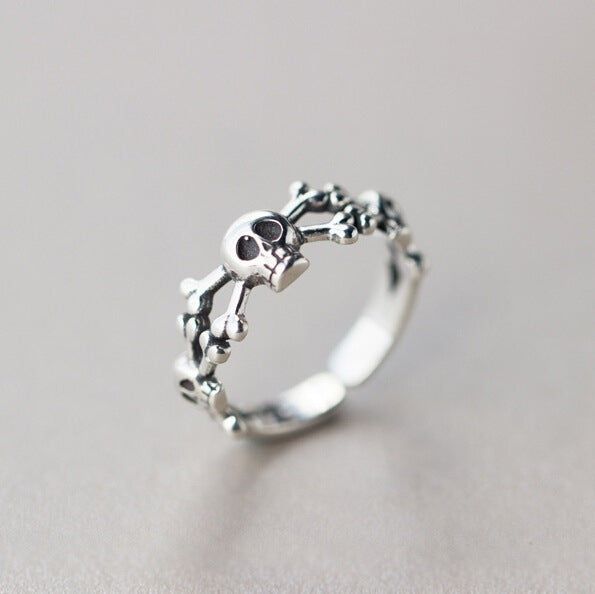 Vintage Style Skull Ring with Unique Open Design