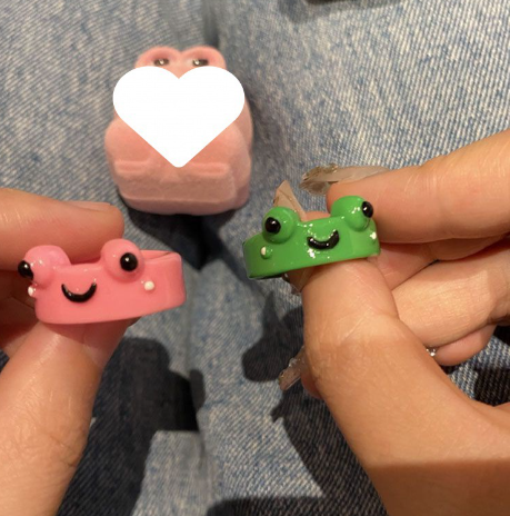 Cute Simple Boyfriend Lonely Frog Ring