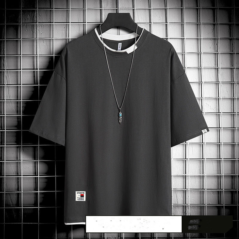 Men's Summer Loose Fit Short Sleeve T-Shirt 2020