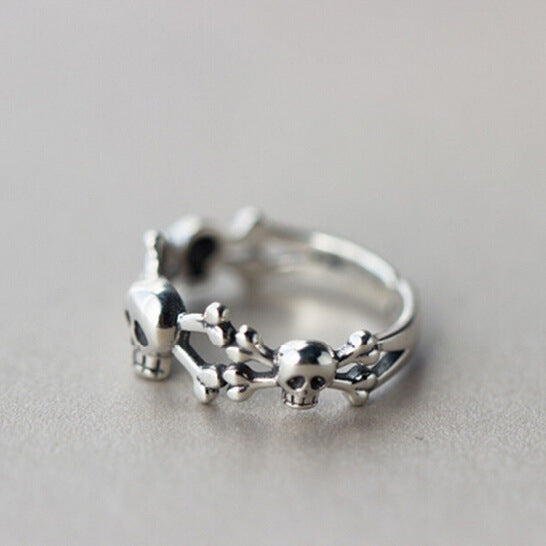 Vintage Style Skull Ring with Unique Open Design