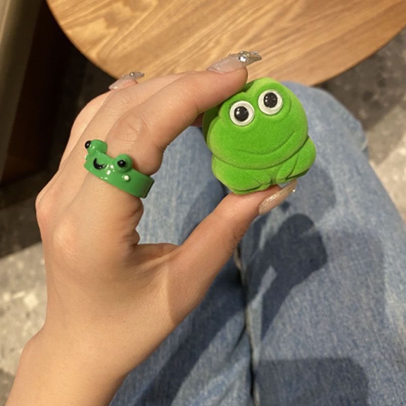 Cute Simple Boyfriend Lonely Frog Ring