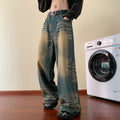 American Retro Worn Look Washed-out Jeans