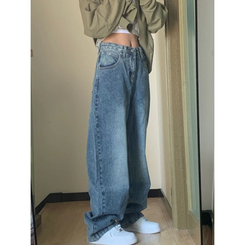 High-Waisted Loose-Fit Wide-Leg Jeans for Women