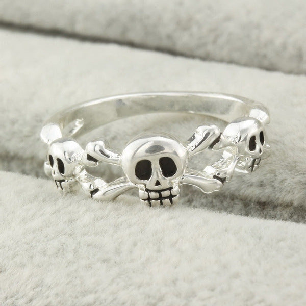 Vintage Style Skull Ring with Unique Open Design