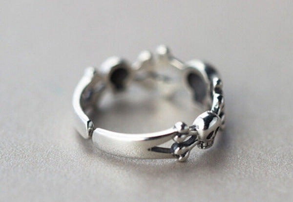 Vintage Style Skull Ring with Unique Open Design