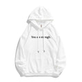 Kangaroo Pocket Printed Drawstring Hoodie