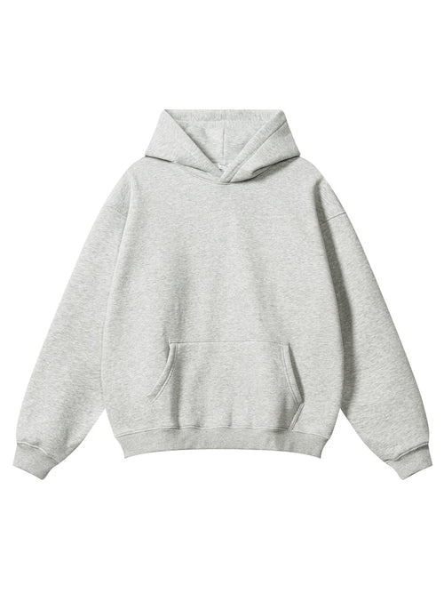 Adenorah Womens Oversized Hoodies Fall Hooded Sweatshirt Solid Cute Warm Cotton Couples Hoodie Pullover with Pocket Grey Small