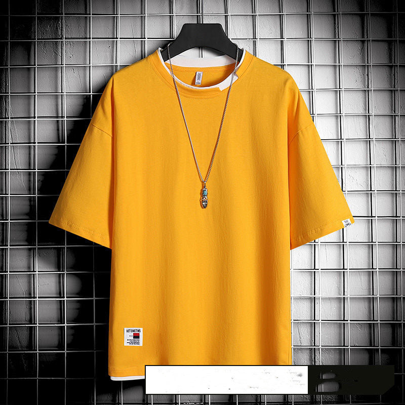 Men's Summer Loose Fit Short Sleeve T-Shirt 2020