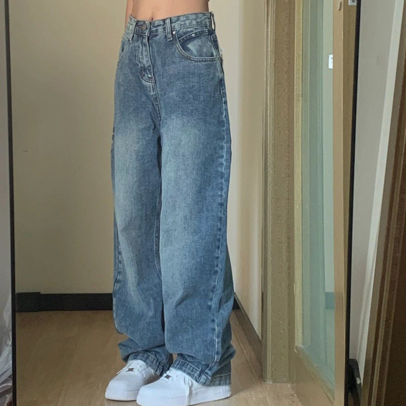 High-Waisted Loose-Fit Wide-Leg Jeans for Women