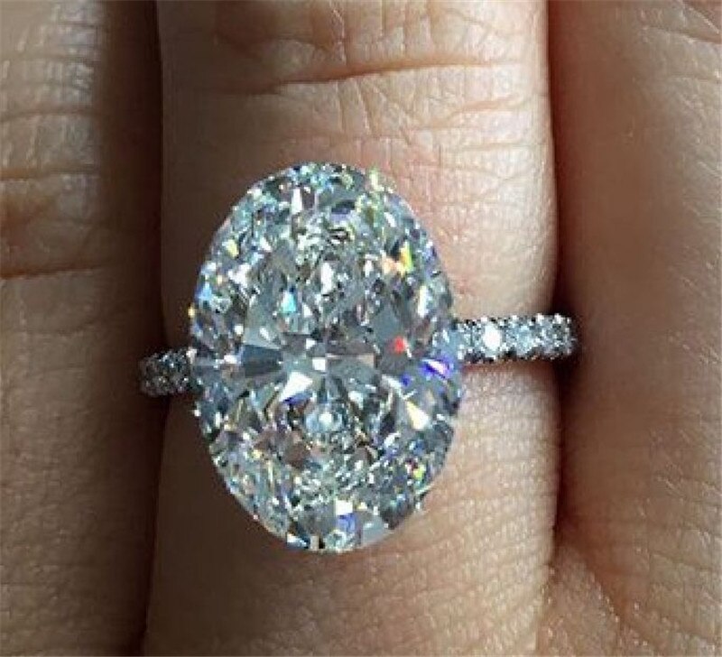 Diamond Women's Ring - 925 Silver Couple Engagement Jewelry