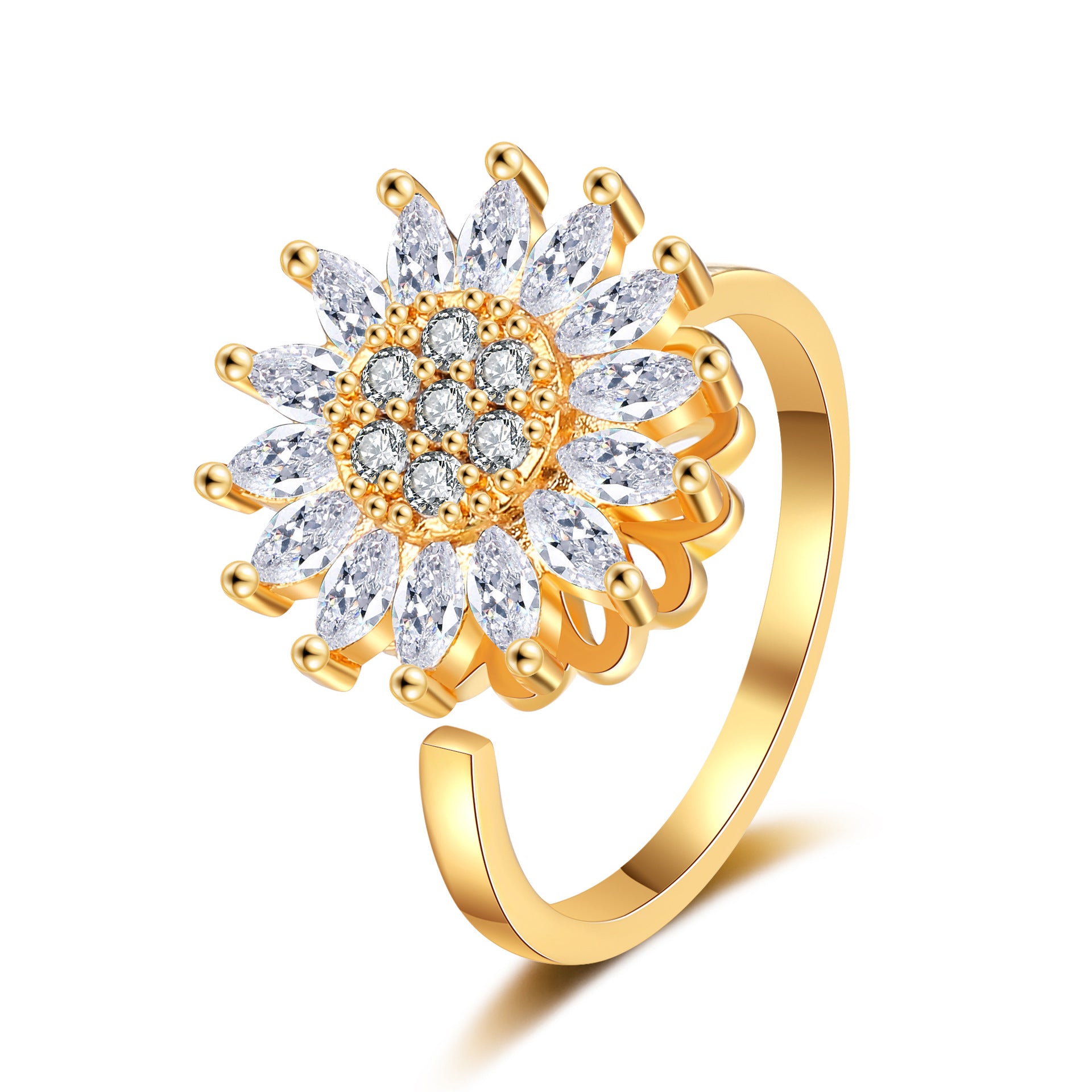 Rotating Full Diamond Ring with Decompression Shank