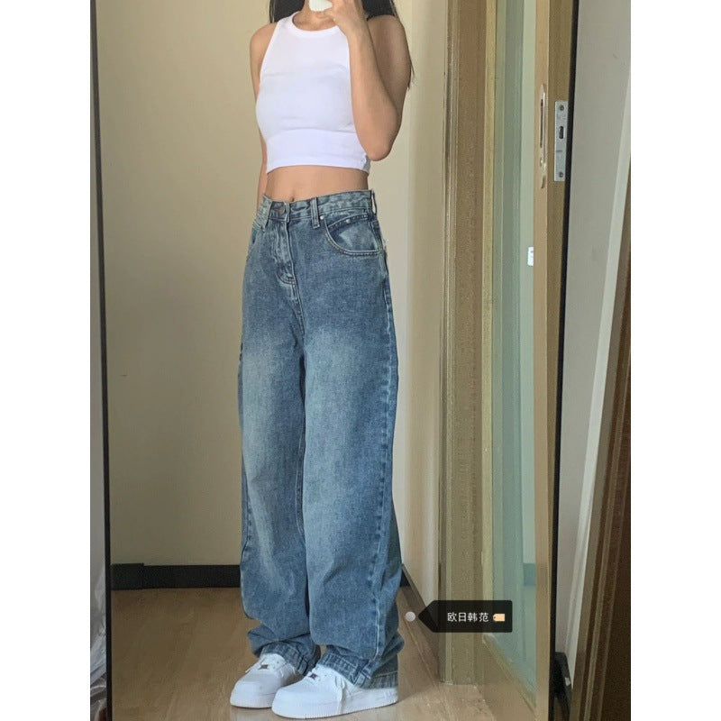 High-Waisted Loose-Fit Wide-Leg Jeans for Women
