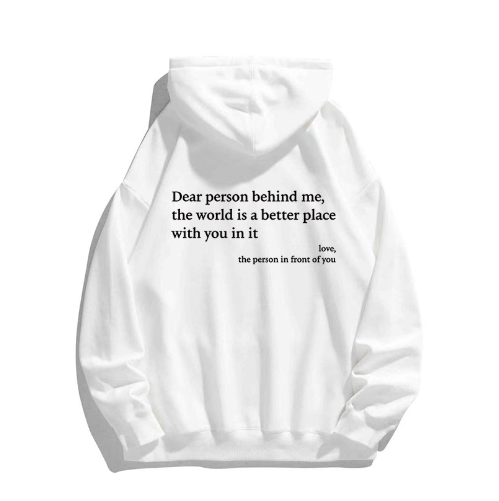 Printed Drawstring Hoodie with Kangaroo Pocket