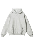 Adenorah Womens Oversized Hoodies Fall Hooded Sweatshirt Solid Cute Warm Cotton Couples Hoodie Pullover with Pocket Grey Small