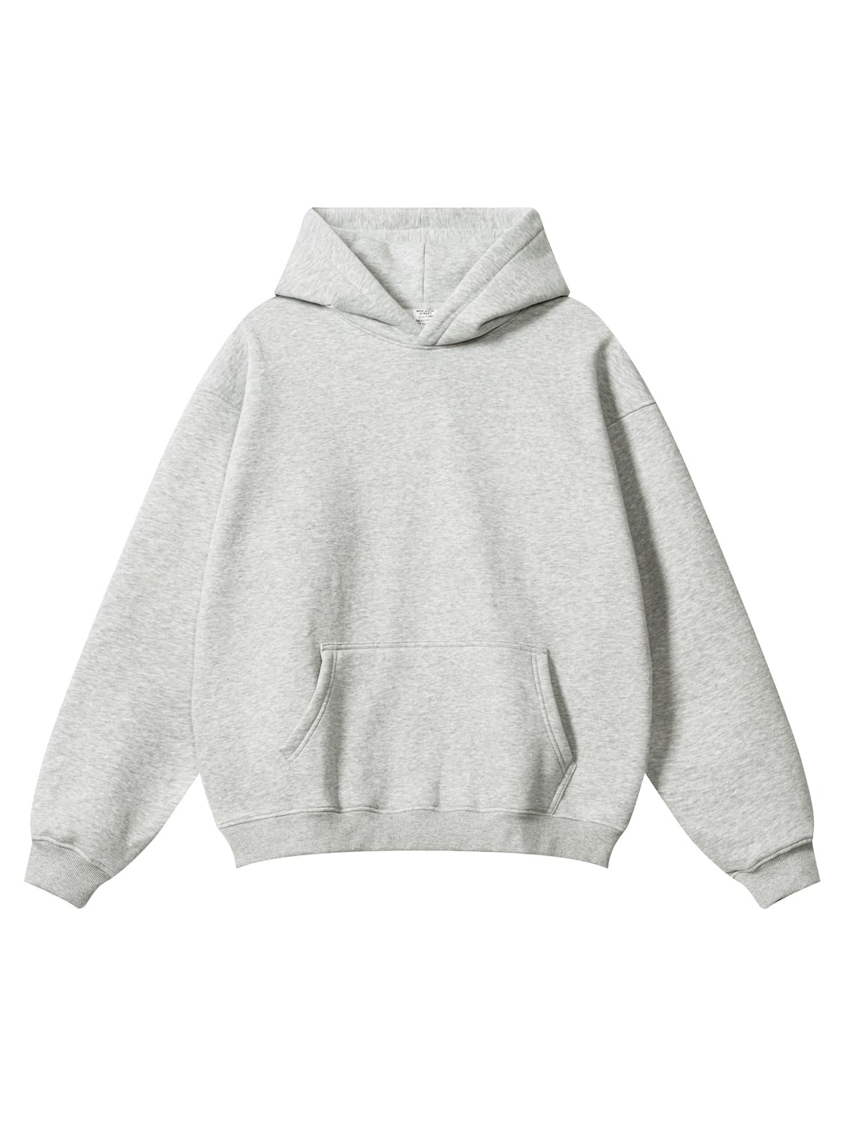 Adenorah Womens Oversized Hoodies Fall Hooded Sweatshirt Solid Cute Warm Cotton Couples Hoodie Pullover with Pocket Grey Small