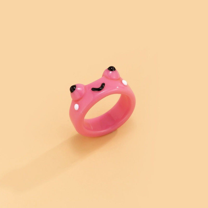 Cute Simple Boyfriend Lonely Frog Ring
