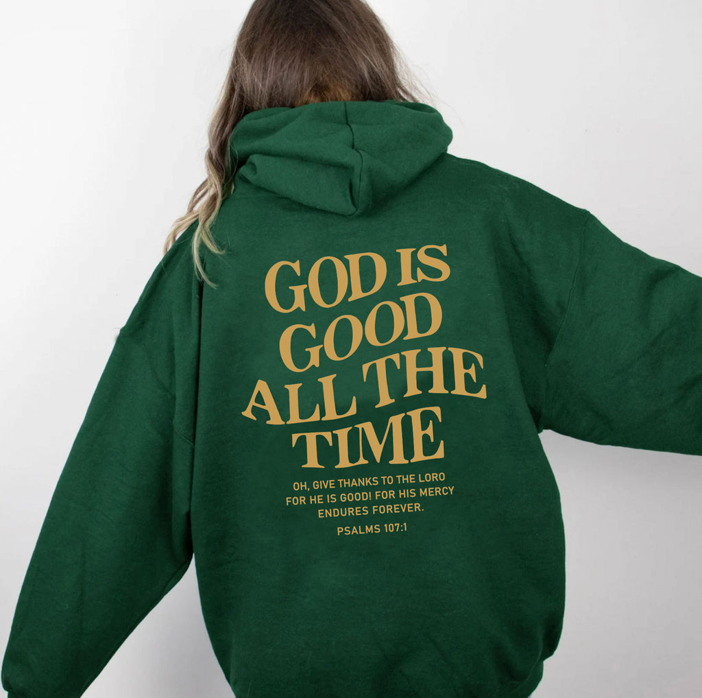 Brushed Hoodie with Slogan and Kangaroo Pocket