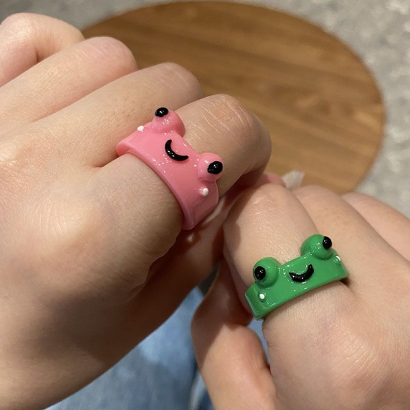 Cute Simple Boyfriend Lonely Frog Ring