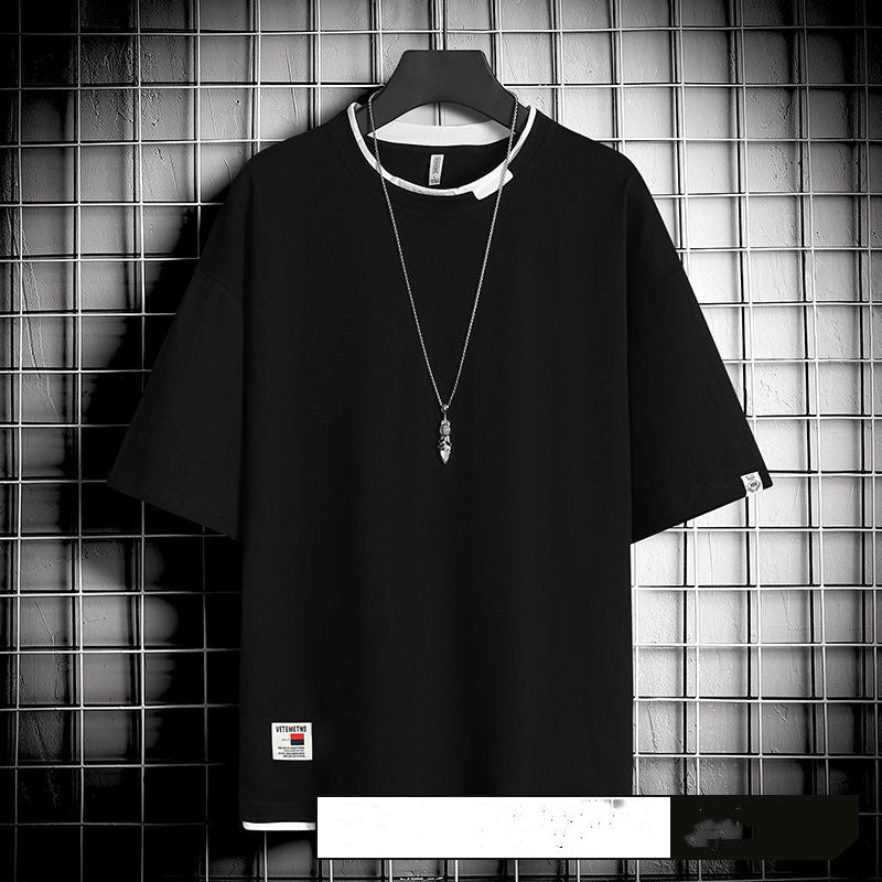 Men's Summer Loose Fit Short Sleeve T-Shirt 2020