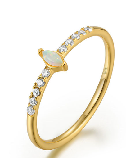 S925 Sterling Silver Round Diamond Engagement Ring